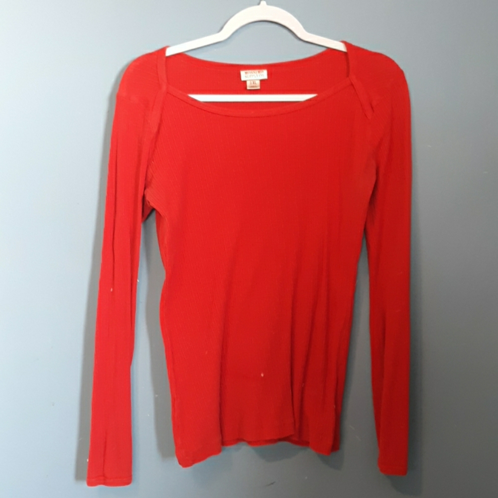 Orange long sleeve shirt